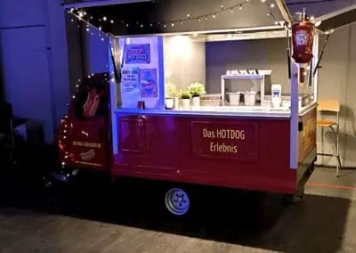 hotdog wagen catering firma weihnachtsfeier