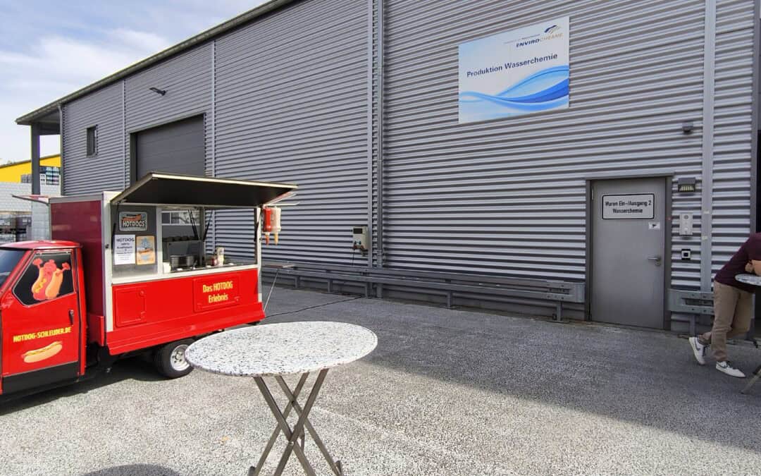 Afterwork-Event bei EnviroChemie in Roßdorf – mit der Hotdog-Schleuder
