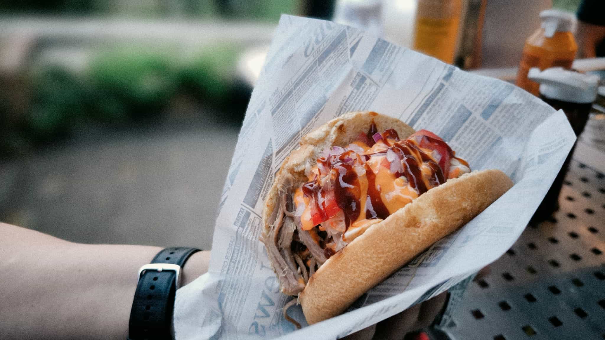 Pulled Pork Burger Catering der Hotdog-Schleuder