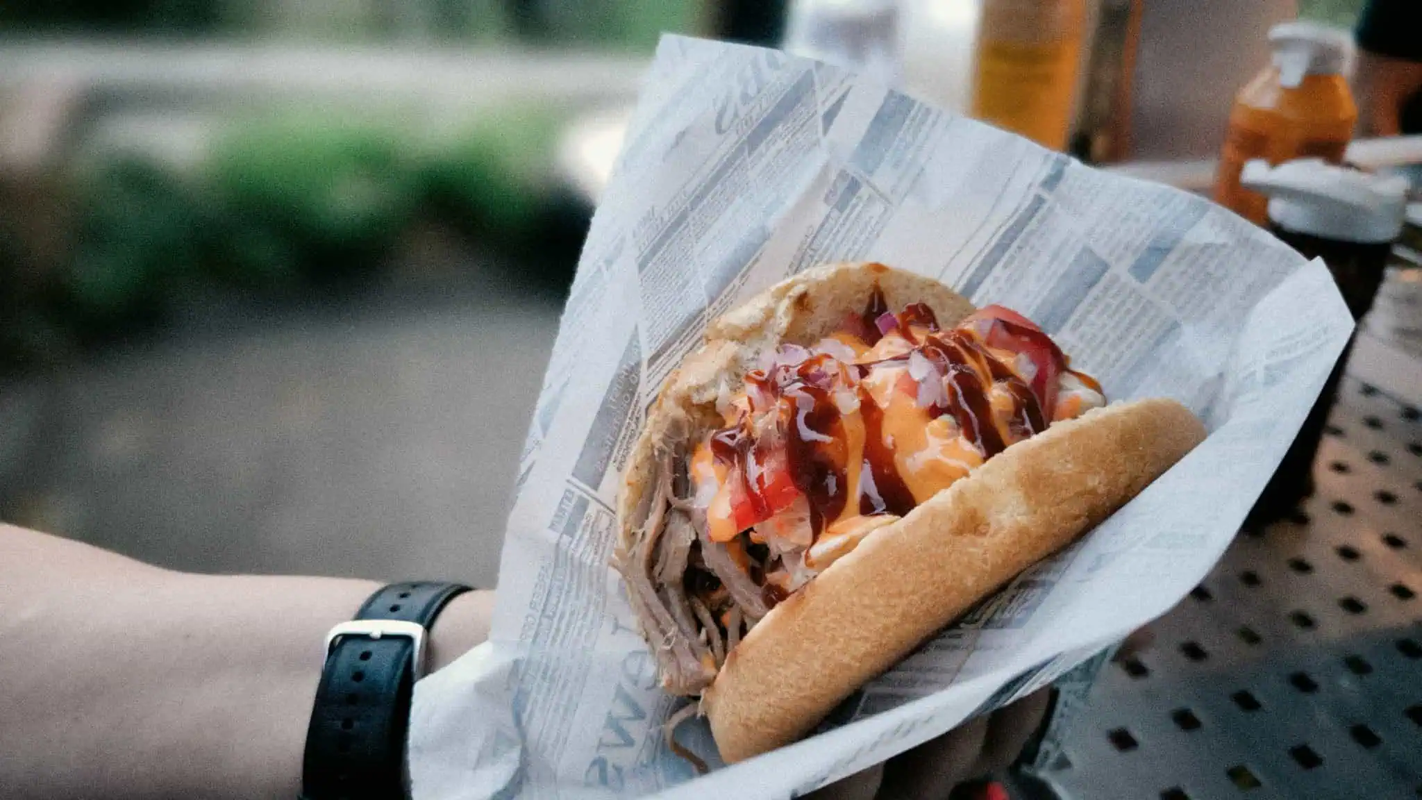 Pulled Pork Burger Catering der Hotdog-Schleuder