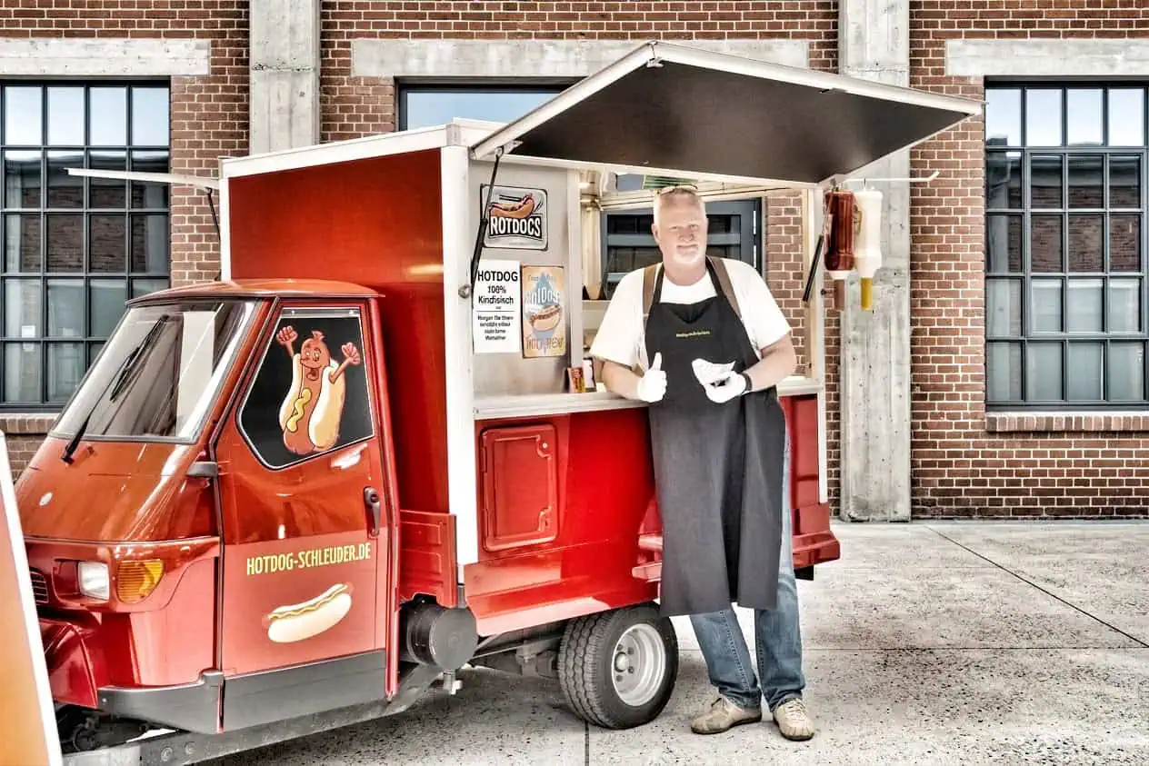 Hotdog-Wagen der Hotdog-Schleuder für Recruiting-Events und Future Days