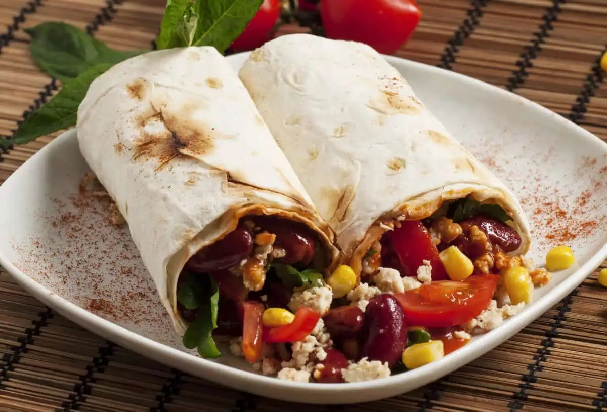 Wrap Catering mit Hackfleisch