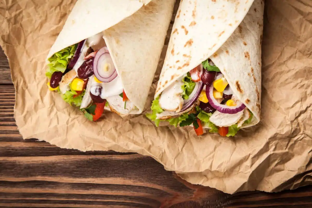 Wrap Catering mit Hähnchen